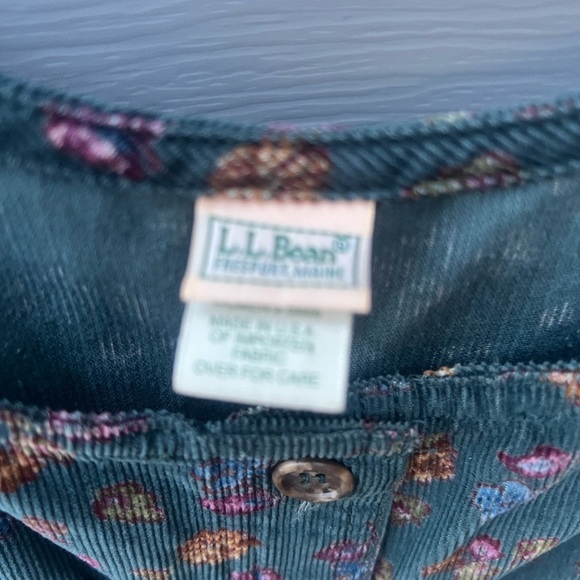 Vintage LL bean Floral Sleeveless jumper  - Green size 6P - Picture 4 of 12